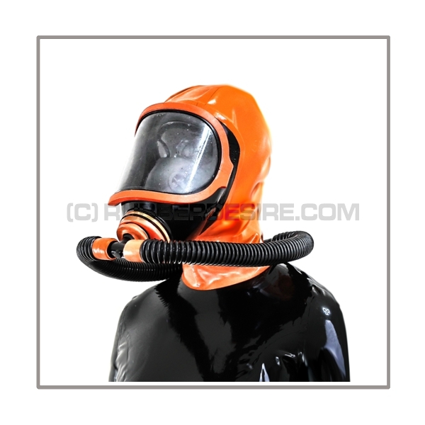 Deluxe CLIMAX gasmask-zipperhood-system PROTECT-X with ringtube-set and rebreathing-bag